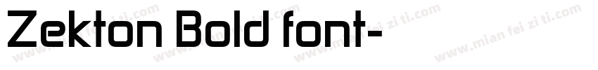 Zekton Bold font字体转换